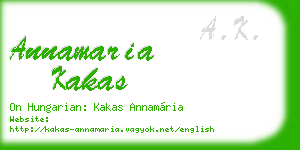 annamaria kakas business card