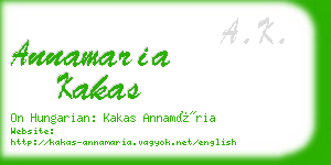 annamaria kakas business card